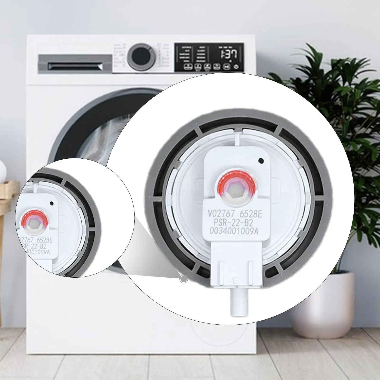 Drum Washing Machine Water Level Sensor Compact Pressure Switch Sensing Device High Sensitivity for Appliance Maintenance Drum Washing Machine Water Level Sensor Compact Pressure Switch Sensing Device High Sensitivity for Appliance Maintenance