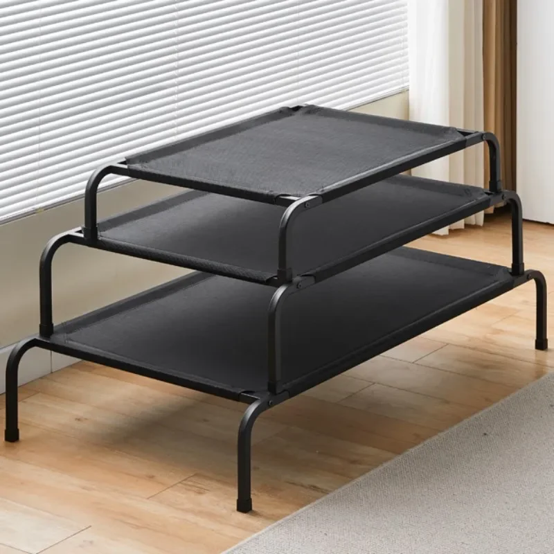 Camas transpirables con marco de hierro para perro, cama desmontable para perros grandes, casa de Camping para mascotas, perrera lavable para mascotas al aire libre - imagen 4