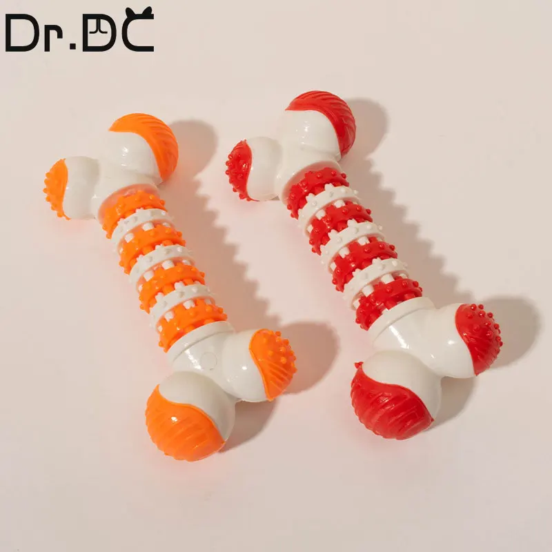 Dr.DC-Juguetes Para morder hueso de perro, TPR, molienda de dientes, juguete interactivo para cachorros, suministros de entrenamiento para mascotas, antimordedura - imagen 2