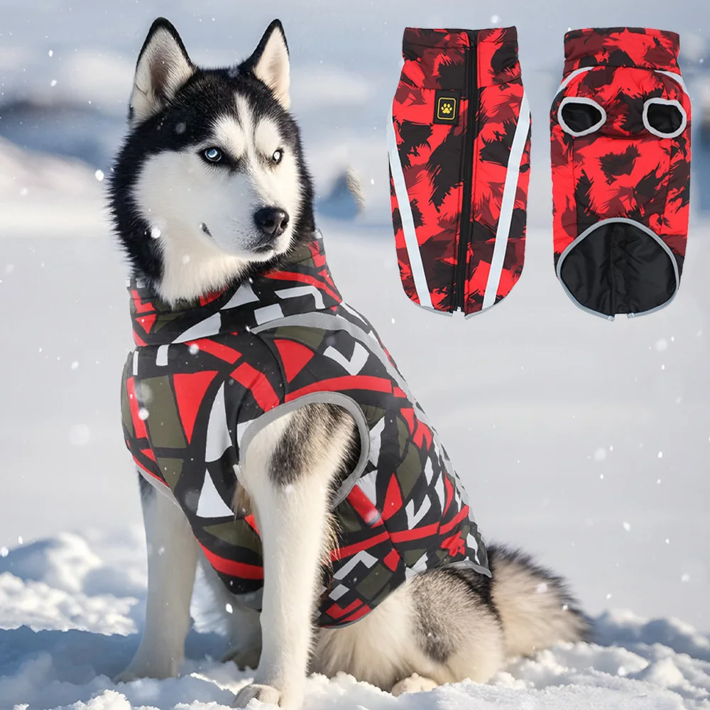 Abrigo impermeable para perros grandes, chaqueta para perros medianos y grandes, ropa cálida de invierno para mascotas, ropa de Golden Retriever Pitbull, ropa para perros