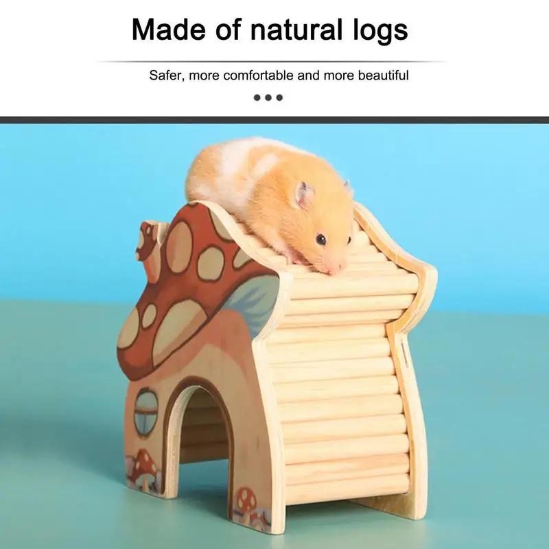 Escondite de conejillo de indias, jaula de laberinto de hámster, juguete de Animal con mano de obra fina y efecto decorativo, mantiene a las mascotas activas en seta Hou - imagen 4