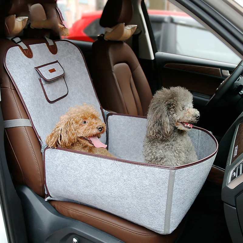 Funda para asiento delantero de coche para perro, Protector antideslizante para asiento de coche para mascotas con correas elásticas, solapa lateral y ancla, alfombrillas para asiento a prueba de arañazos - imagen 3