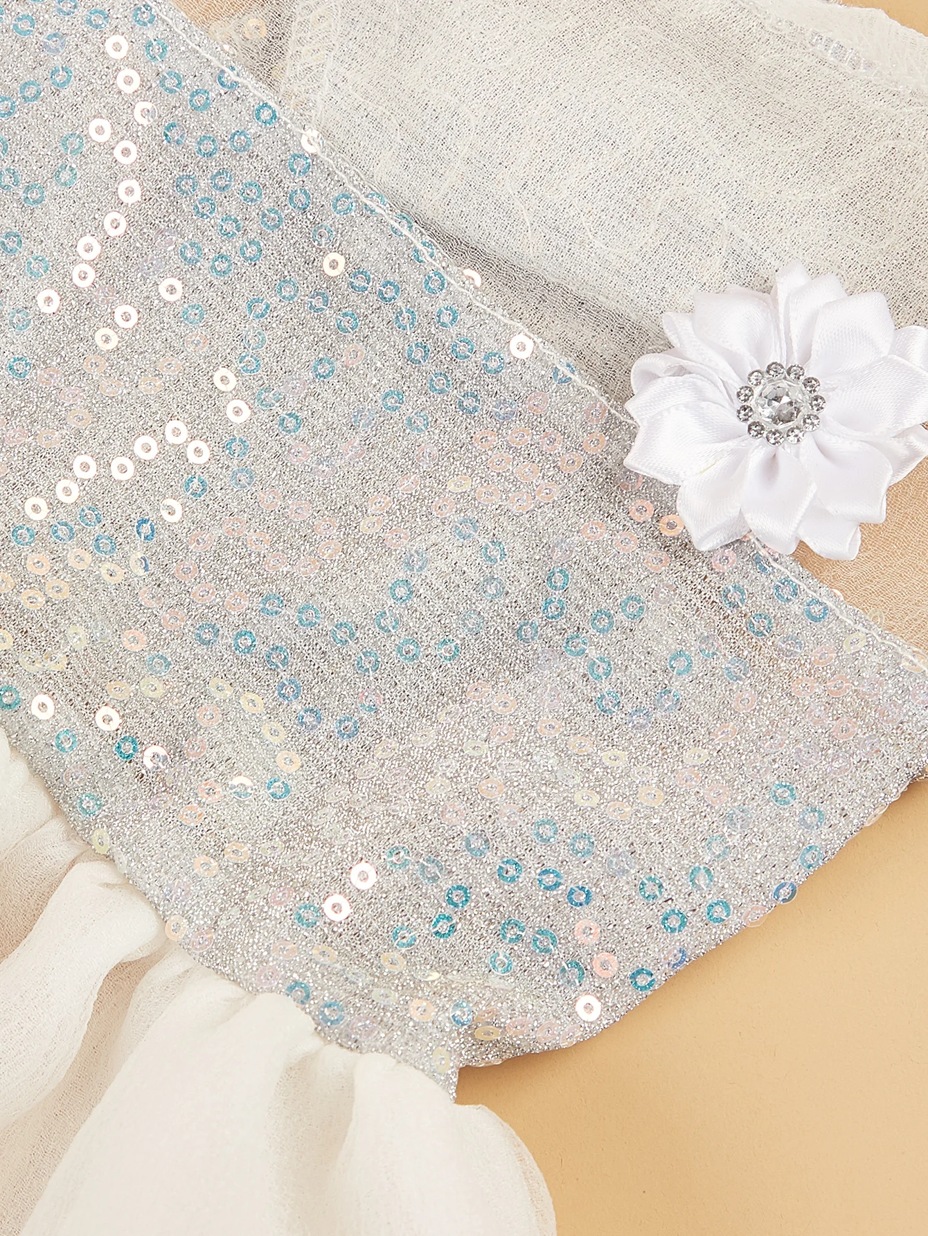 Dog Dress Girl Dog Sleeveless  Clothes  Sequin Pet Apparel Doggie Tutu with Tulle Cat Clothing Puppy Dresses Doggy Costume - imagen 5