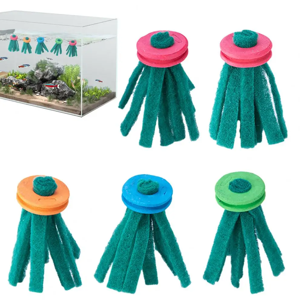 Fregonas para fregar peces, fregonas de cría seguras para peces de acuario, fregonas para contar huevos con anillos de espuma flotantes para Bettas Guppies - imagen 3