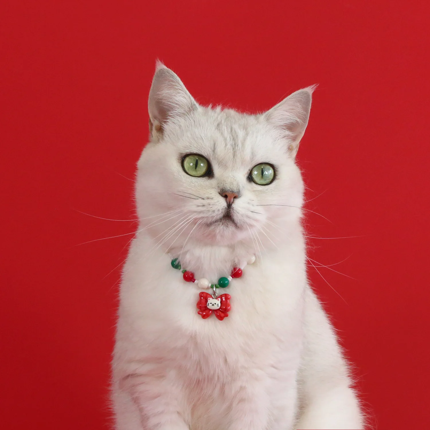 Collar de Navidad para mascotas, colgante de corona navideña con lazo de reno, Collar para gato y perro, accesorios para perros pequeños - imagen 2