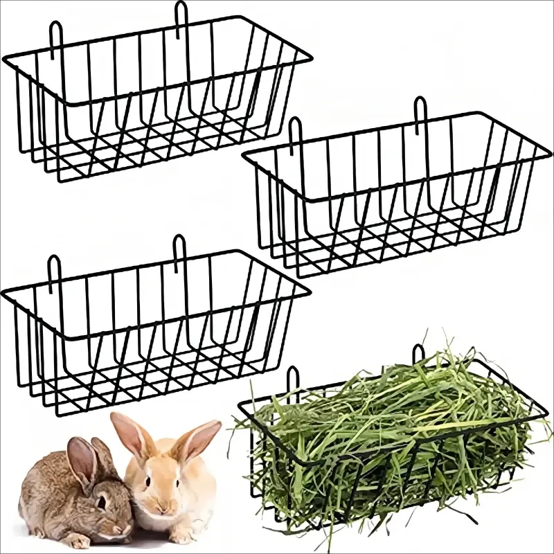 Rabbit Food Basket Grass Rack Rabbit Grass Frame Hay Feeder Rabbit Spring Grass Frame Grass Hay Bowl Rack Pet Food Container - imagen 5