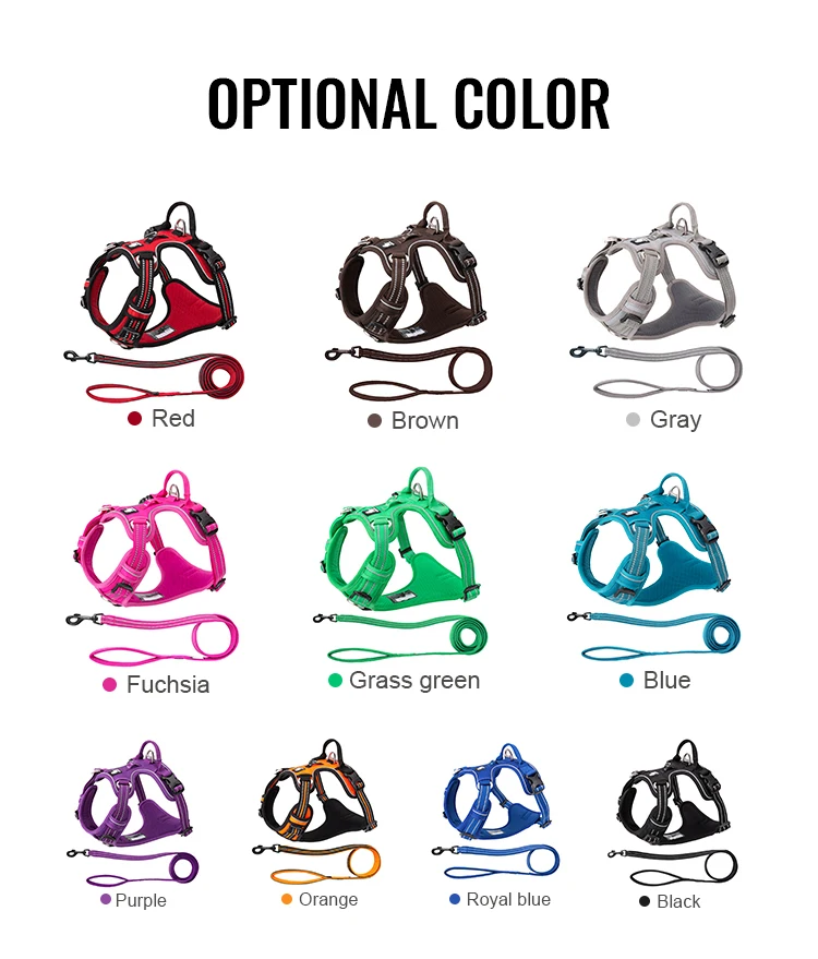 Truelove, productos más vendidos en Stock, arnés para perro ajustable reflectante sin tirones, arnés de malla transpirable para mascotas, conjunto de Collar con correa - imagen 2
