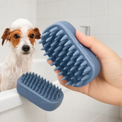 Guante de masaje para baño + cepillo para quitar la piel, cabezales de silicona para el cuidado de gatos/perros, colecciona el 96% de cabello durante el lavado, 1/3 Uds.