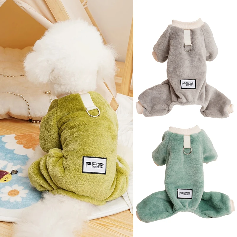 Ropa de lana suave para perros, mono cálido de invierno, abrigo para cachorros, ropa para mascotas, Chihuahua, disfraz informal para perros pequeños y medianos