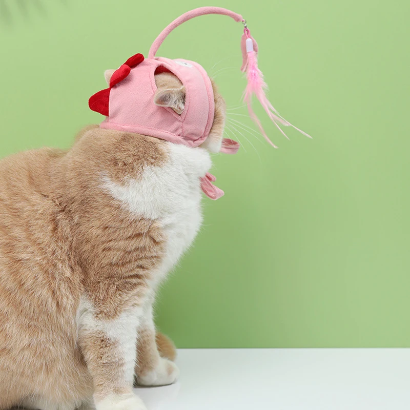 Traje de pañuelo para perro, sombrero montado en la cabeza, palo divertido para gato, accesorios interactivos para perros pequeños, medianos y grandes - imagen 4