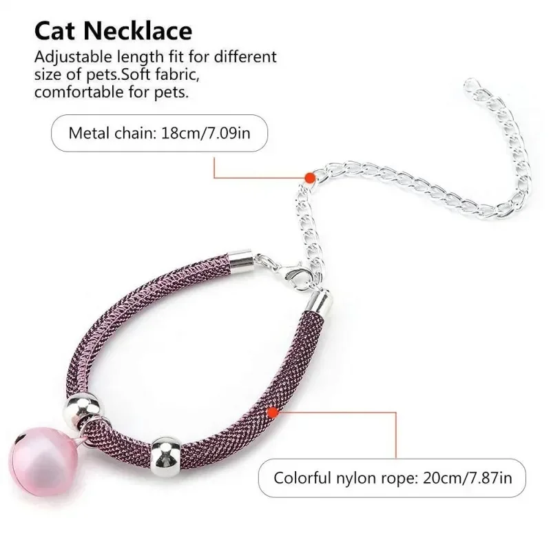 Collares para gatos de piel sintética con decoración de campana sonora, Collar para cachorros, Collar decorativo ajustable para mascotas para la vida diaria, accesorios para mascotas - imagen 4