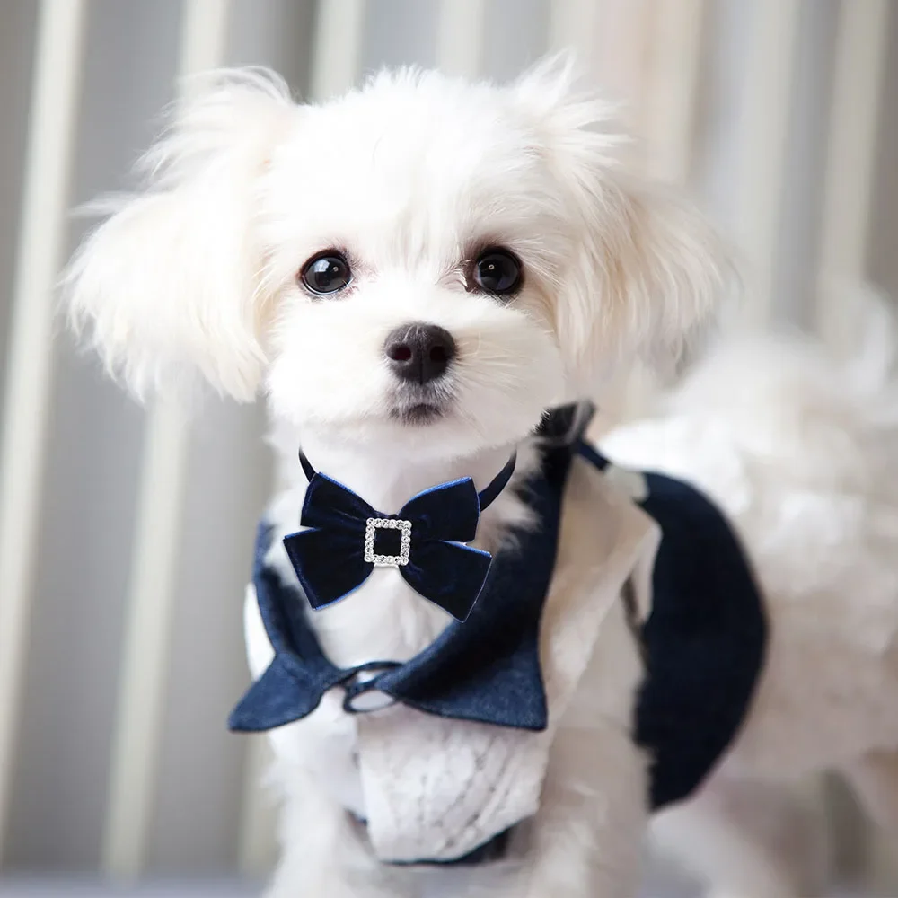 New 50PCS Dog Bowtie Fashion Diamond Winter Bow Tie Collar For Dogs Pets Cute Pet Grooming  Dog Accessories For Small Dogs - imagen 5