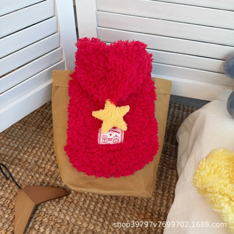Gorro estrella chaleco Teddy felpa para gato y perro pequeño - imagen 2