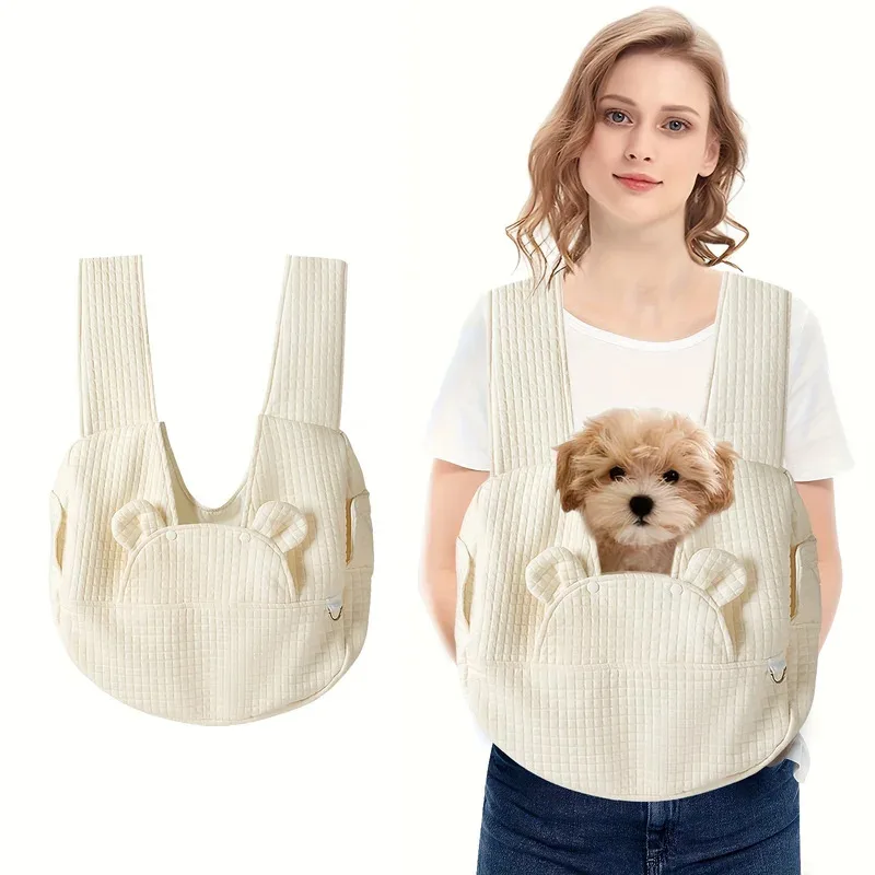 Mochila ajustable para mascotas, bolsa de viaje para perros, cinturón de seguridad adecuado con fondo extraíble, bolsa para gatos, hombro para perros para viajes, senderismo al aire libre - imagen 2