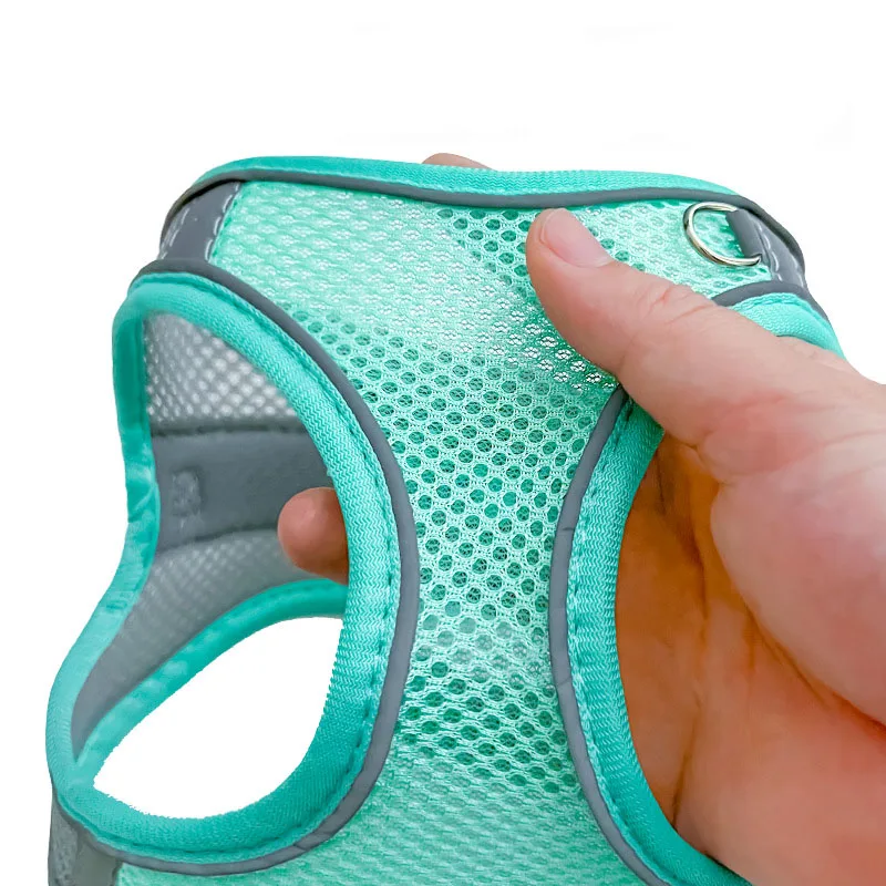 Arnés para perros, chaleco, pecho, collares para gatos, cuerda para perros pequeños, reflectante, transpirable, ajustable, para caminar al aire libre, viajes, suministros para mascotas
