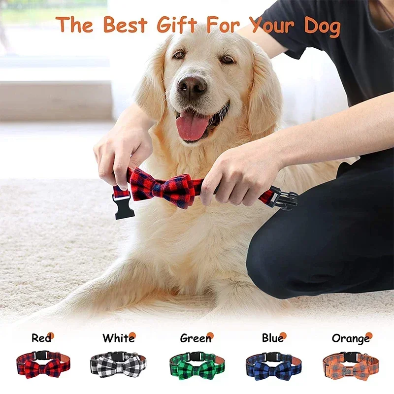 Pajarita ajustable a cuadros para perro, pajarita para gato, corbatas suaves para mascotas para perros pequeños y medianos, cachorros, Chihuahua, la mejor Idea de regalo - imagen 2