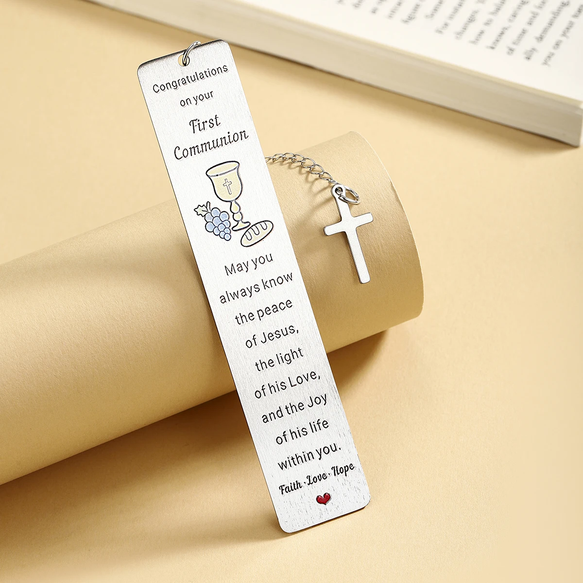 Marcador de libro huellas perro y gato – Regalo Primera Comunión - imagen 2