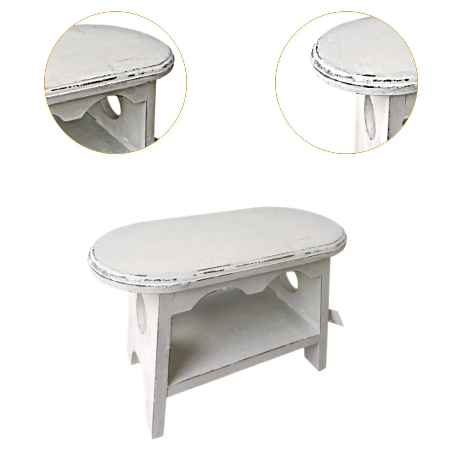 Taburete de madera soporte para plantas taburete para maceta ovalado pequeño soporte para macetero rústico planta - imagen 5