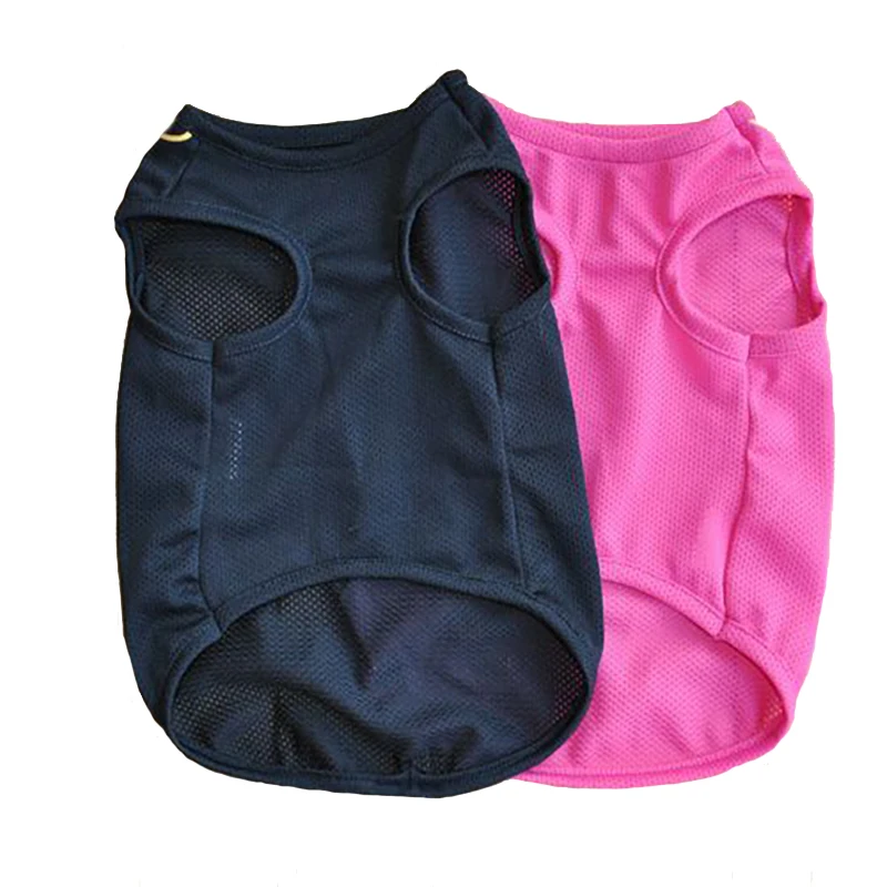 Camisa de secado rápido para perro, ropa de verano de malla para perros pequeños, chaleco sin mangas con protección solar para cachorros, 2 unidades - imagen 3