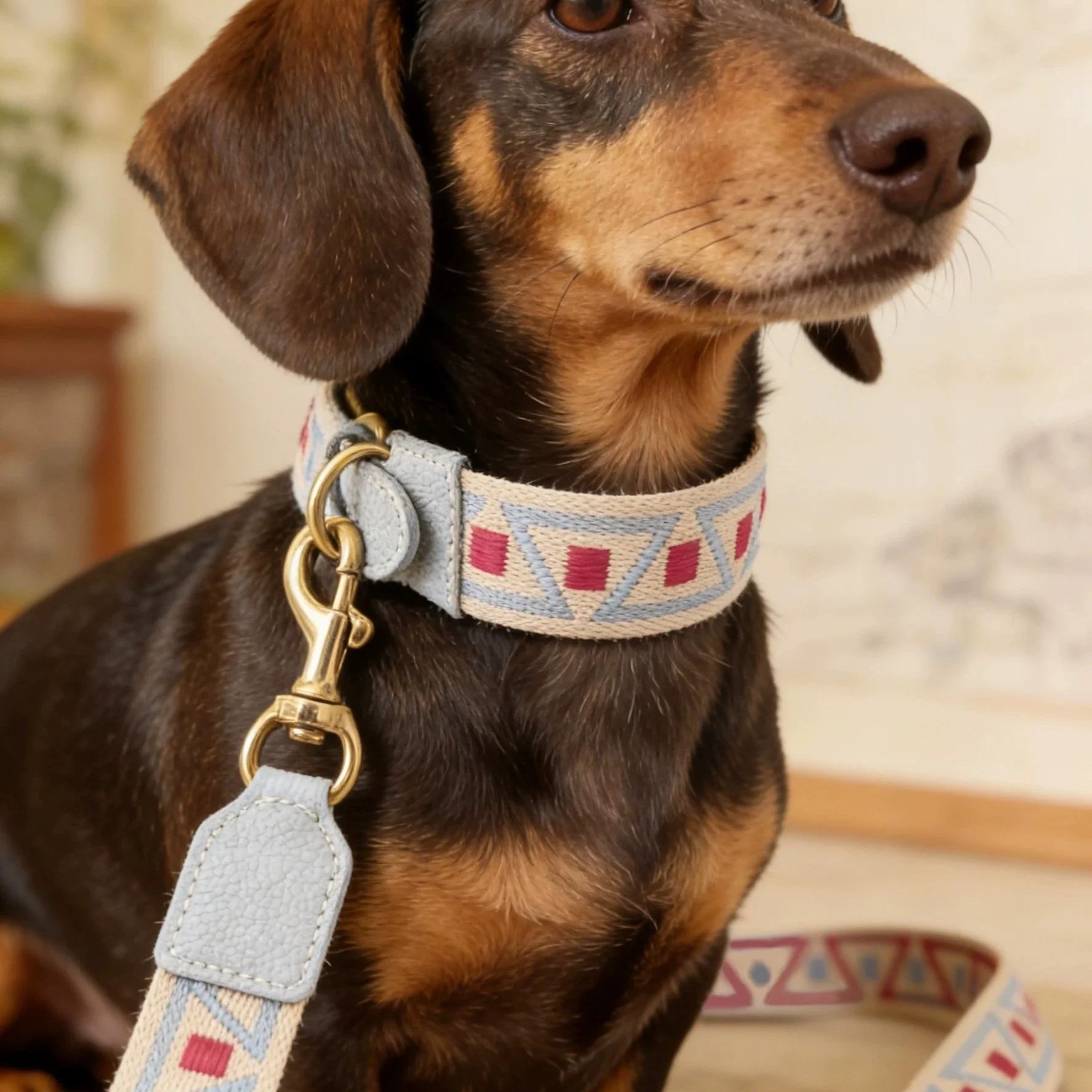 Collar de cuero para perro – Ajustable, artesanal y bohemio - imagen 3