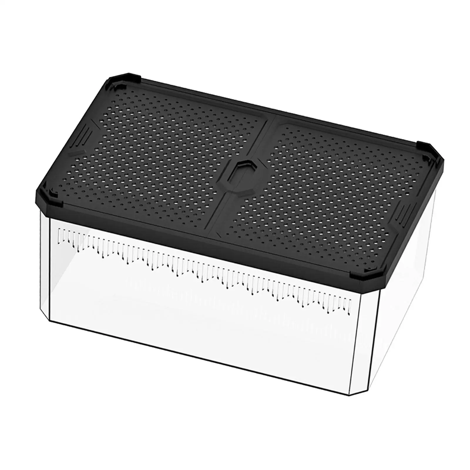 Reptile Feeding Box Aquarium Fish Breeding Box with Vents Reptile Container Display Box Clear Breeding Box for Gecko Scorpion