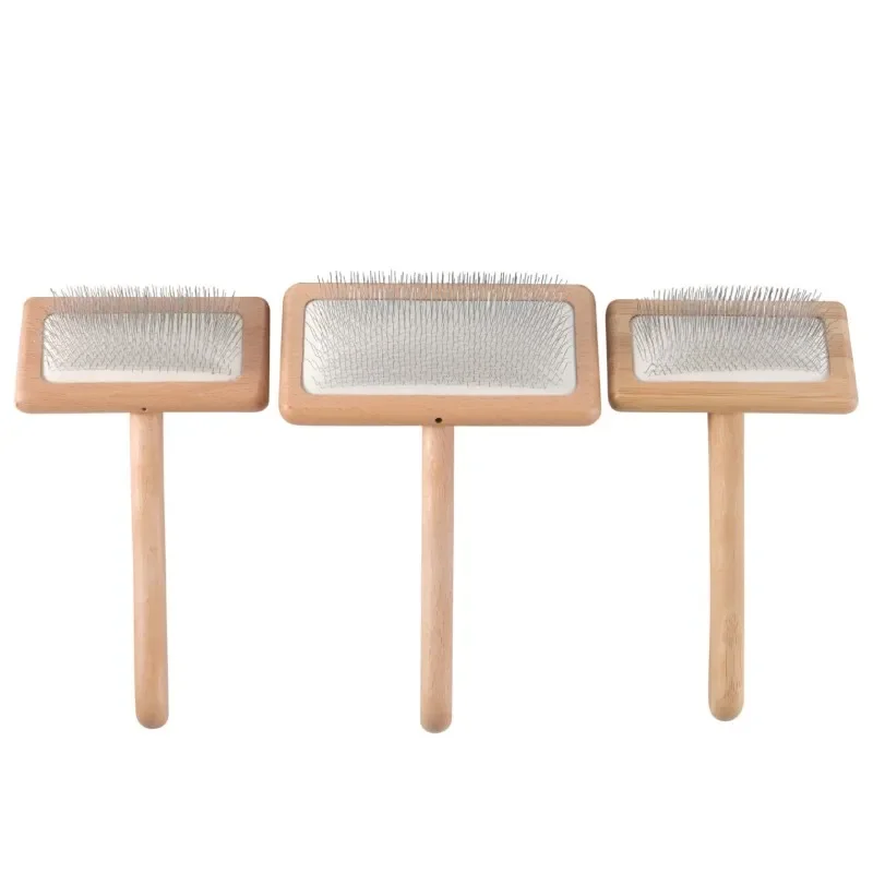 Cepillo para perros, peine de madera para perros, removedor de pelo para mascotas, cepillo para el cuidado de perros, peines con nudos de pelo para gatos, mango cómodo, peine para perros, accesorios para mascotas - imagen 3