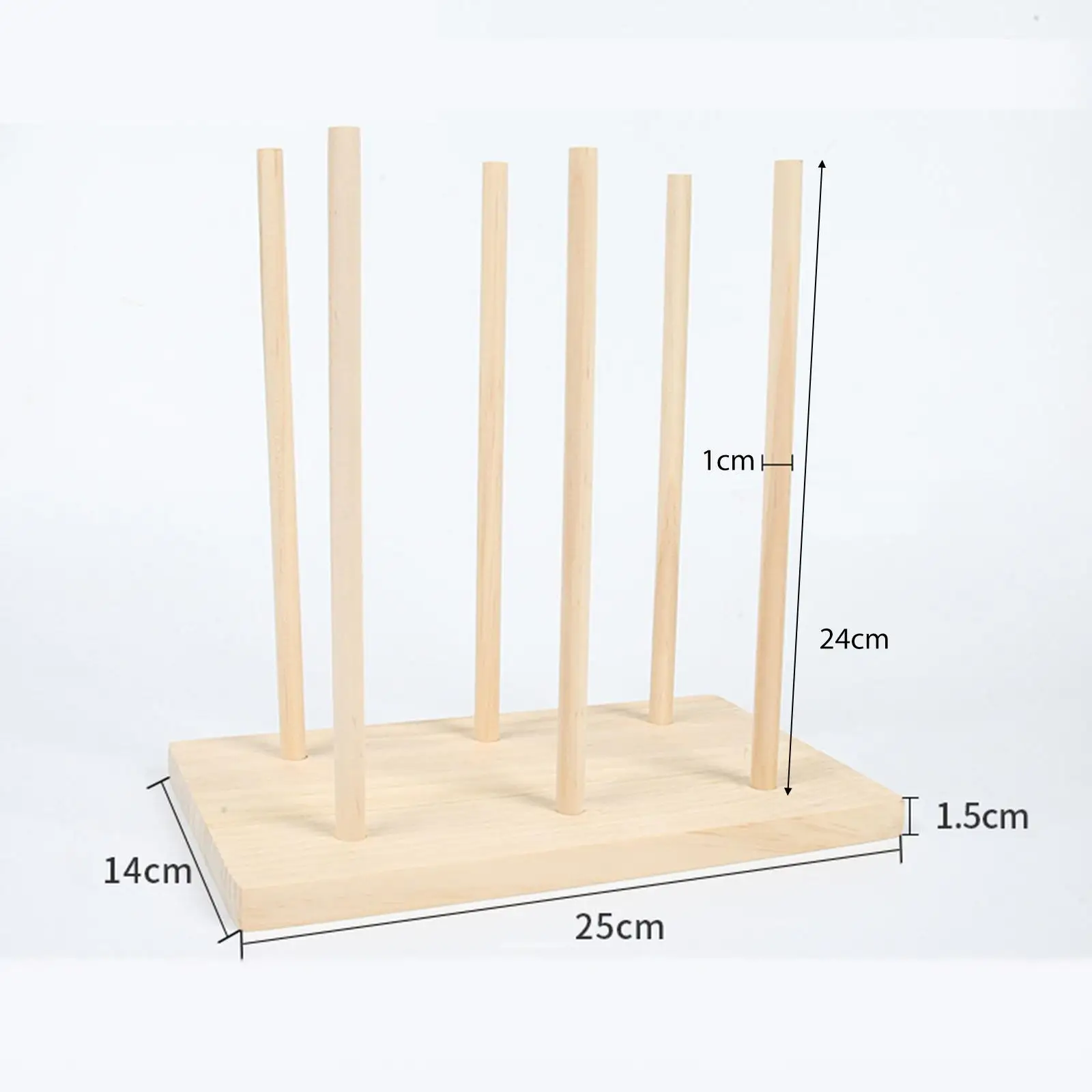 Wooden Ribbon Organizer Large Capacity Yarn Storage Shelf Threads Crocheting Florist Ribbon Holder Spool Holder Ribbon Rack