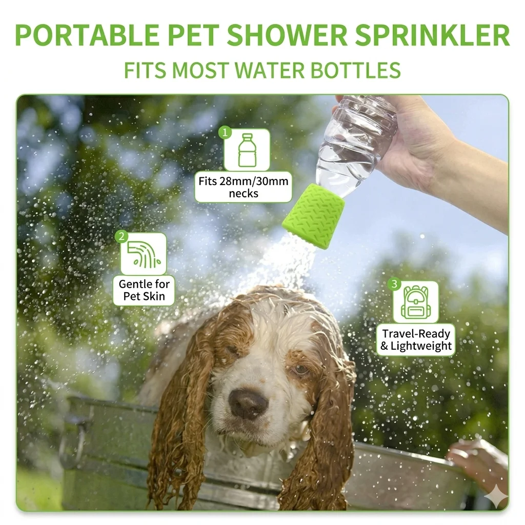 Ducha portátil para perros: rociador de aseo en viajes y exterior - imagen 2