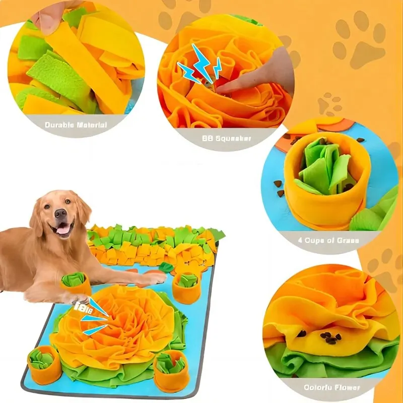 Alfombrilla de alimentación para mascotas grandes, juguete interactivo para perros, olfatear y tratar, promueve la estimulación, adecuado para todas las razas - imagen 5