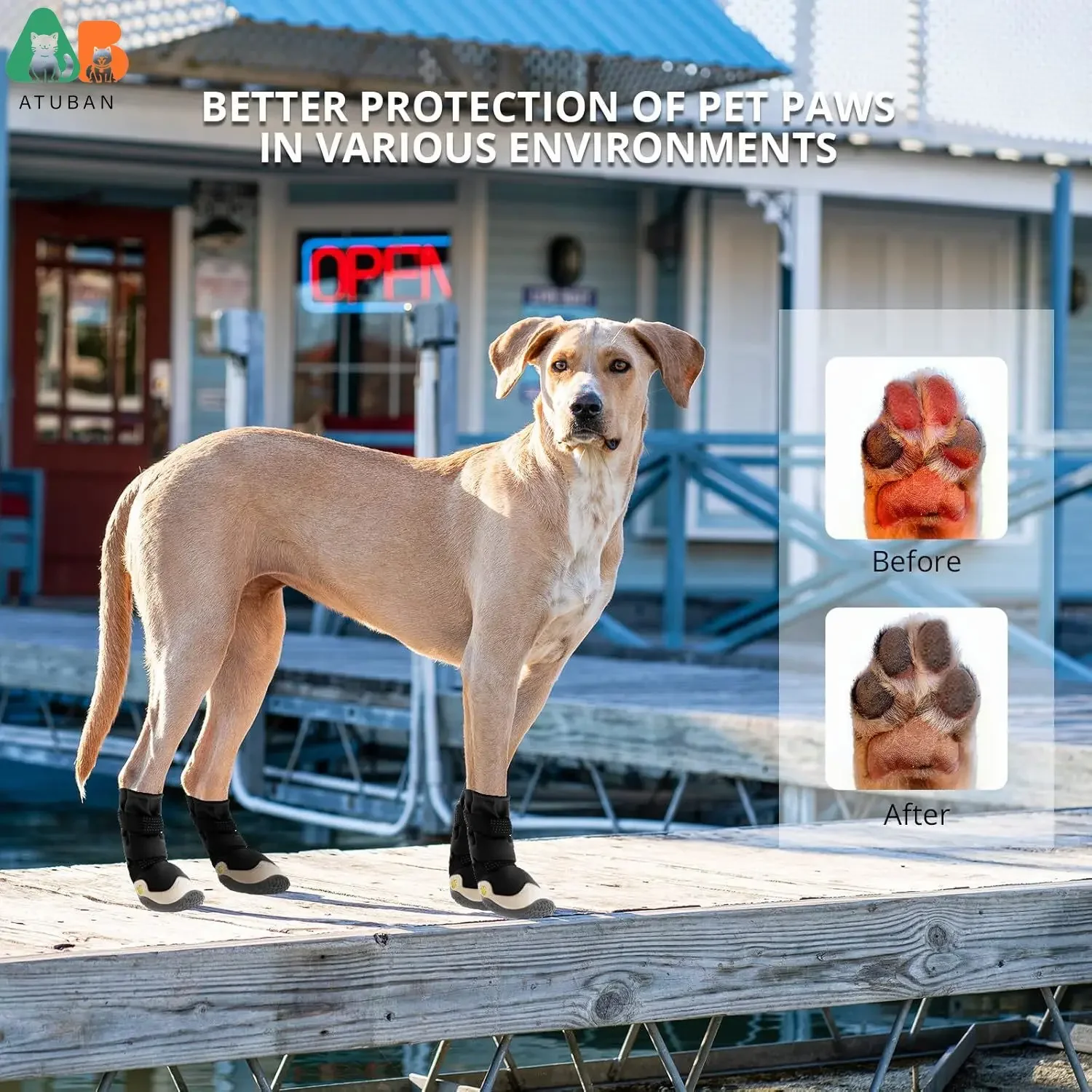 Botas impermeables para perros antideslizantes: lluvia y nieve - imagen 5