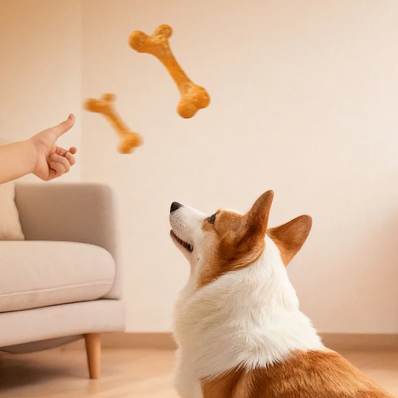 Huesos de piel prensada para perros – Limpieza dental y mordida fuerte - imagen 4