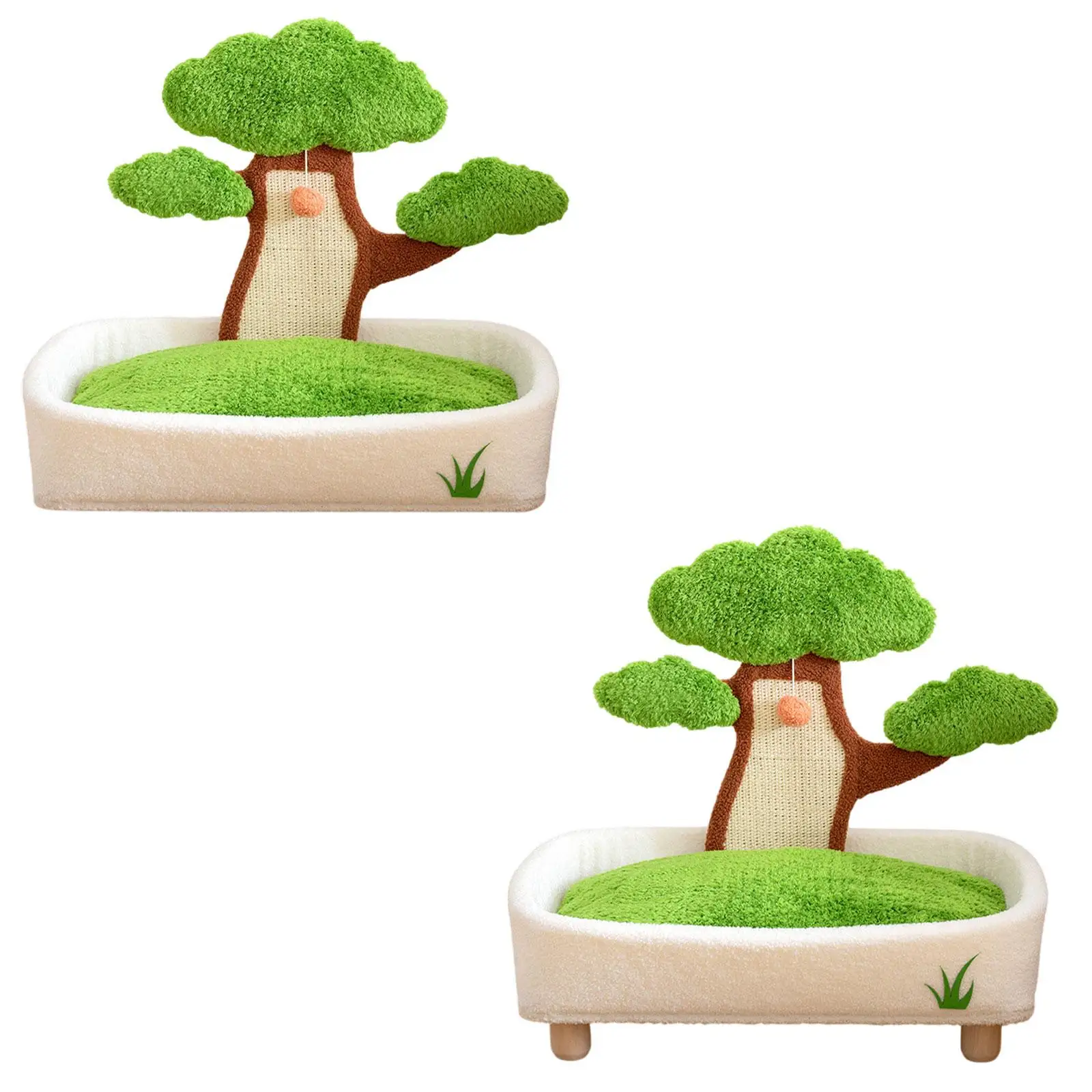 Cat Scratcher with Bed Condo Wear Resistant Grind Claw Pet Toy Cat Scratching Post Cat Scratching Toy for Napping Playing