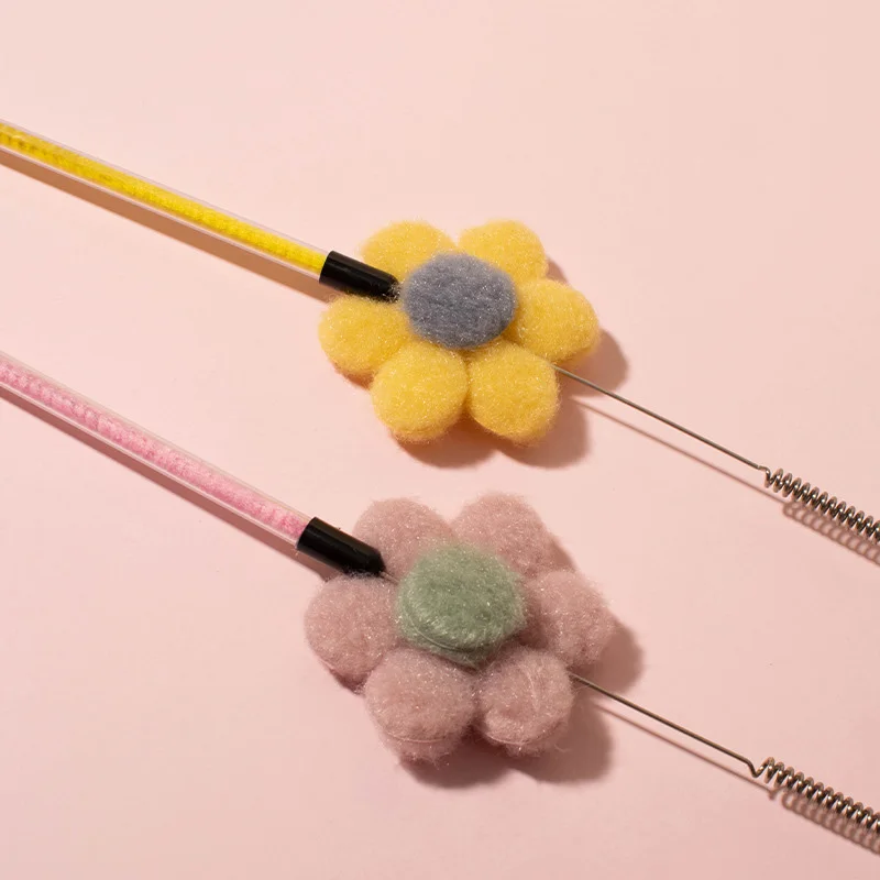 Varita interactiva con plumas para gatos – Juguete antiaburrimiento - imagen 4