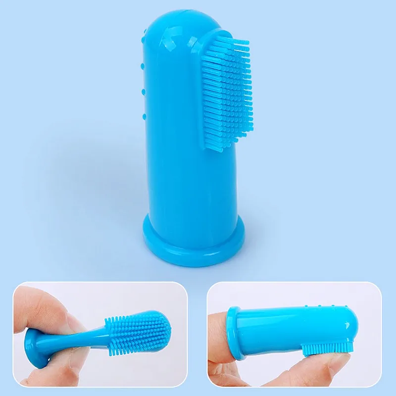 Juego cepillos dentales para perro – Doble cabezal y funda dedo - imagen 5