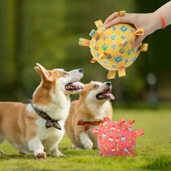 Pelota masticable felpa para perros y gatos - Resistente y divertida