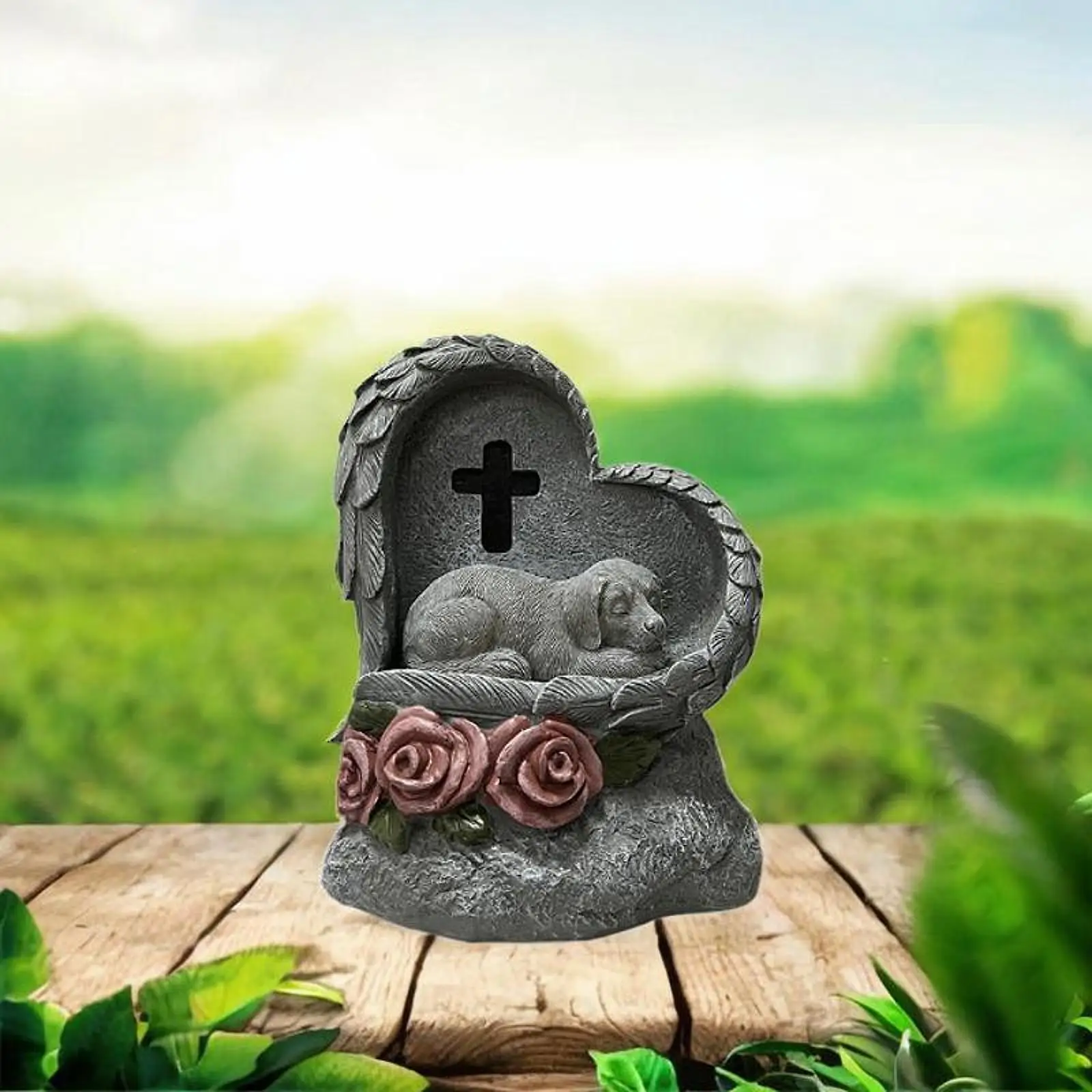 Small Animal Monumen Weatherproof Decoration Resin Backyard Pet Grave Marker