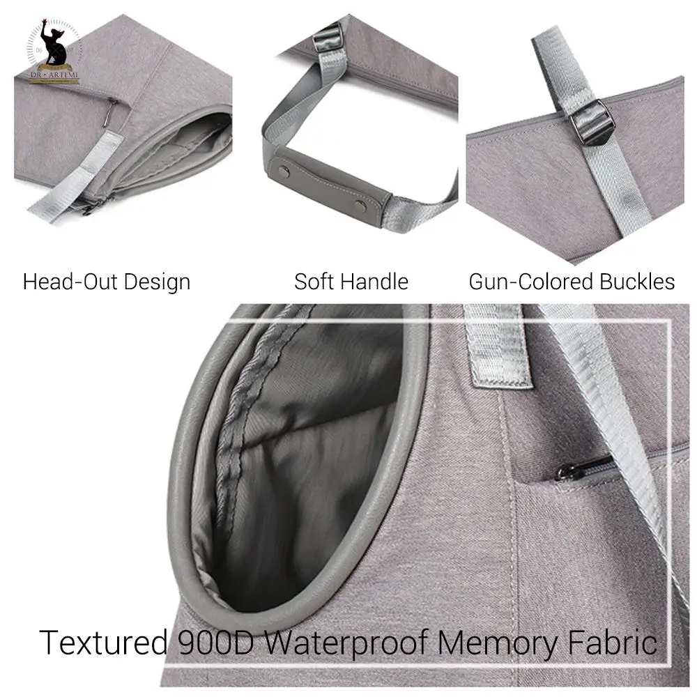 Bolso de mano transpirable para perros pequeños y gatos, bolsa de viaje para mascotas, impermeable, suave, portátil - imagen 4