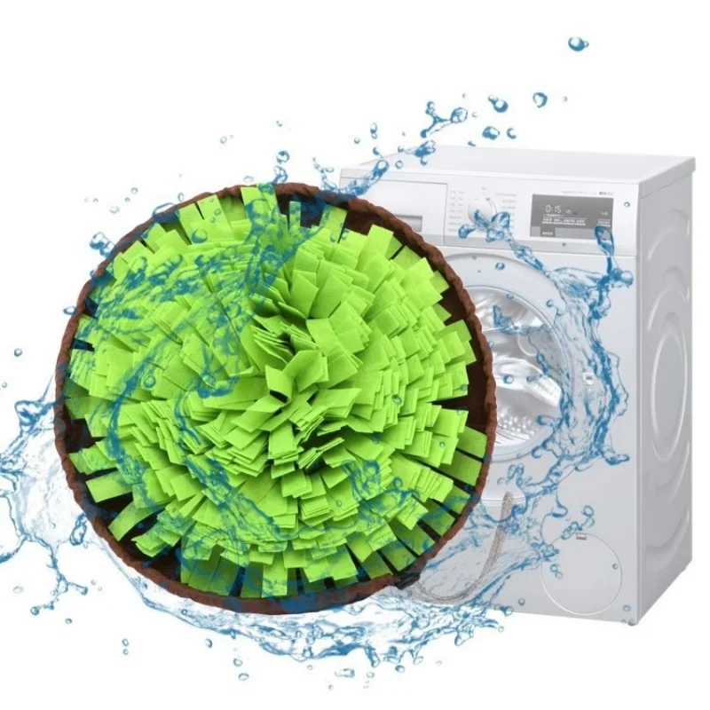 Almohadilla para olfatear mascotas de fieltro lavable, estera plegable de alimentación lenta para perros, estera de rapé de entrenamiento para perros de juguete - imagen 4