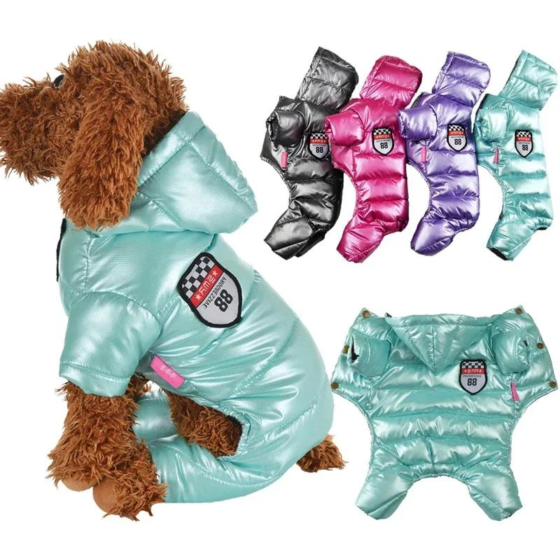 Mono impermeable con capucha para perros pequeños y medianos – Cálido de invierno - imagen 4