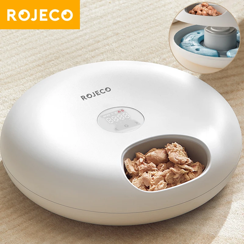Comedero automático 6 raciones para gatos – acepta pienso y húmedo - imagen 2