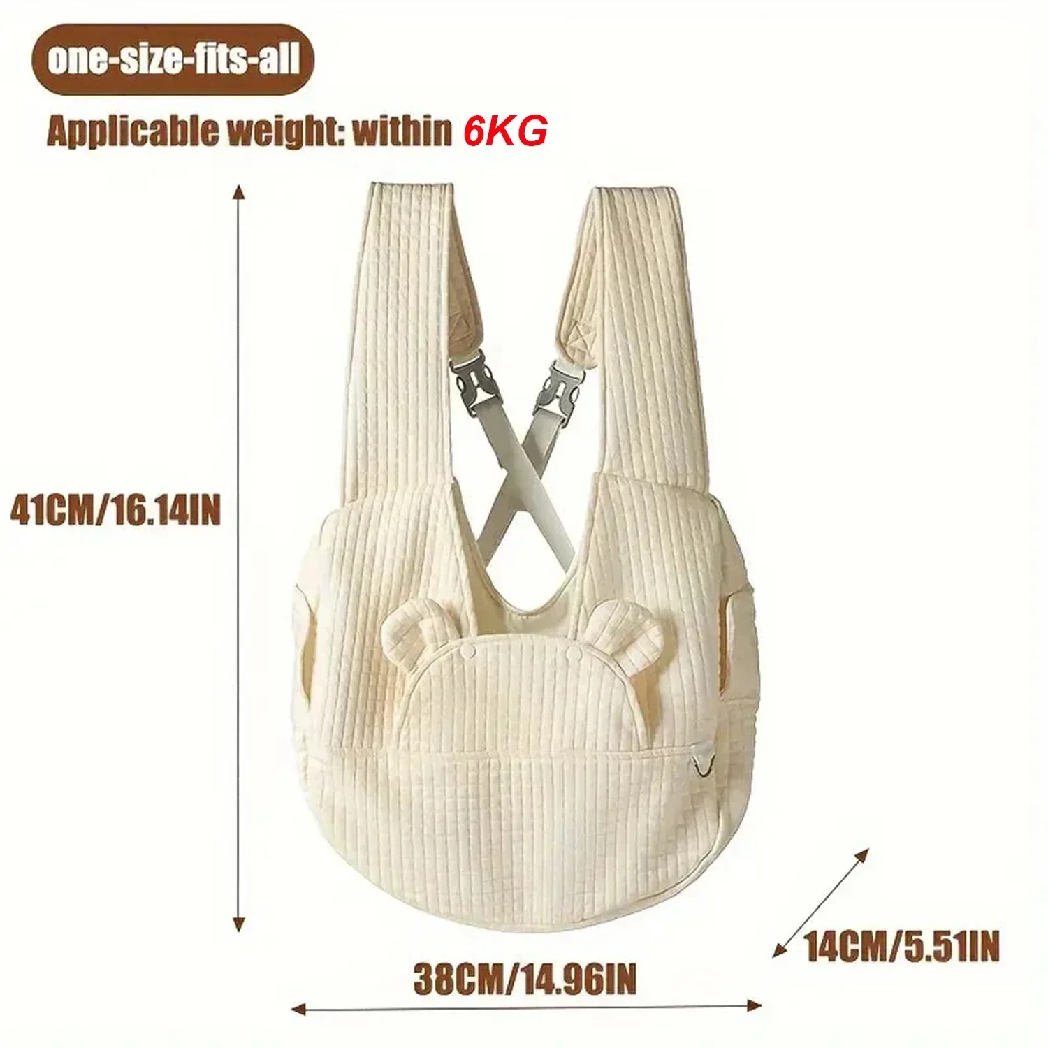 Mochila para cierre de mascotas, bolsa transportadora a presión, cómoda, grande, para perros y capacidad, de algodón, segura con gato pequeño, portátil de viaje - imagen 3