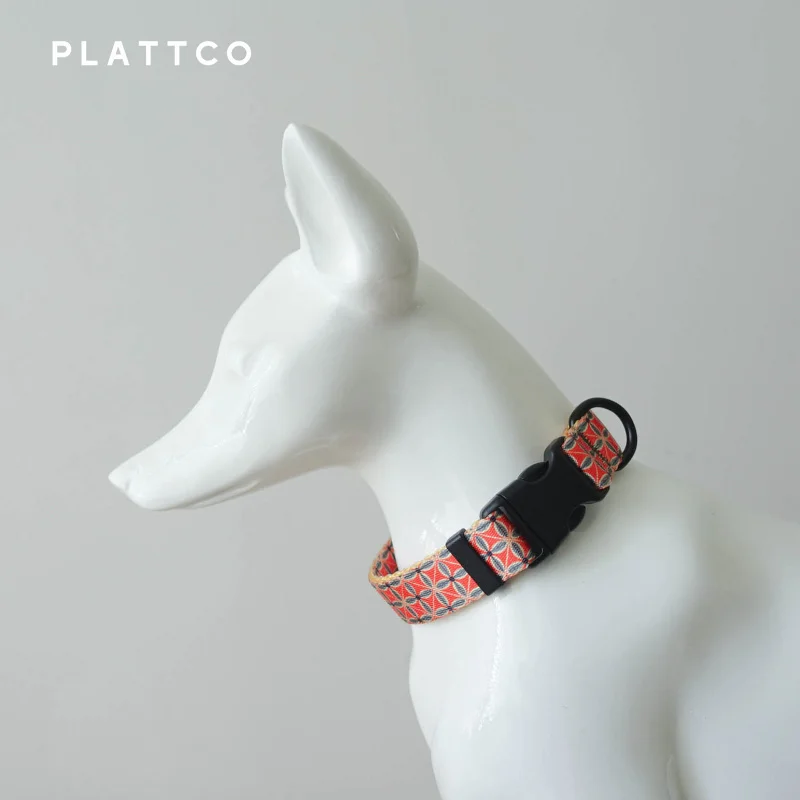 PLATTCO collares para perros medianos y pequeños únicos GOLDEN AUTUMN hebilla de plástico negro de alta calidad más hebilla de aleación de zinc 5 tamaños PDC304 - imagen 3