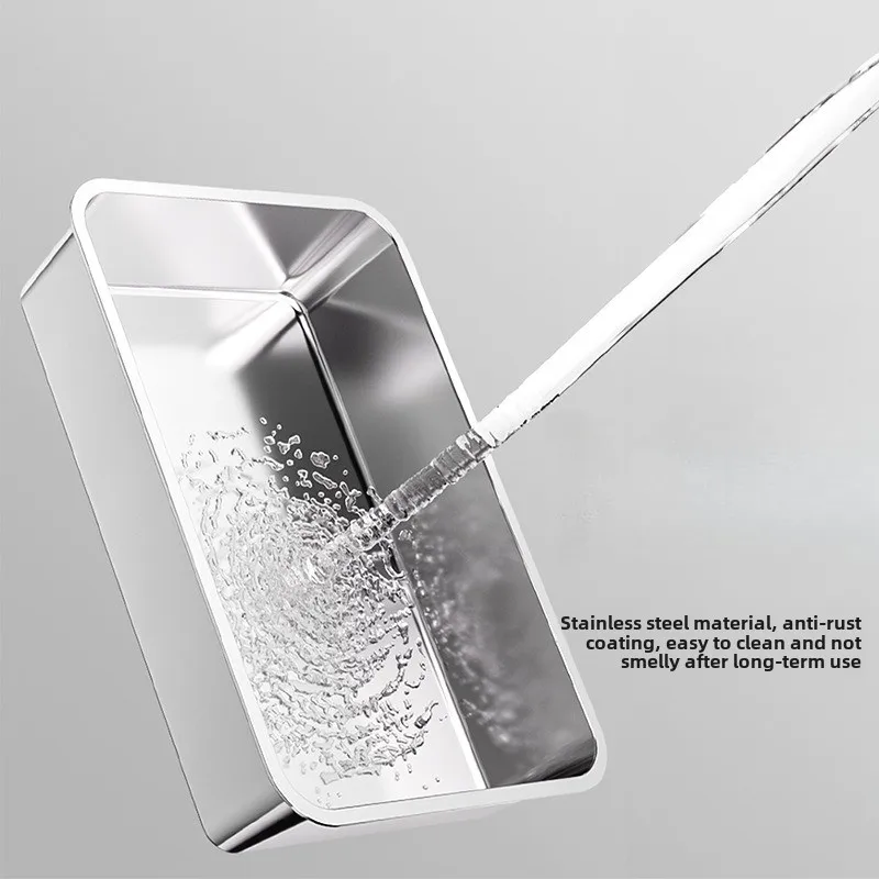 Caja de arena de acero inoxidable, barandilla elevada Extra grande, inodoro antisalpicaduras para gatos, suministros de productos para mascotas, sartenes para gatos, fácil de limpiar - imagen 4