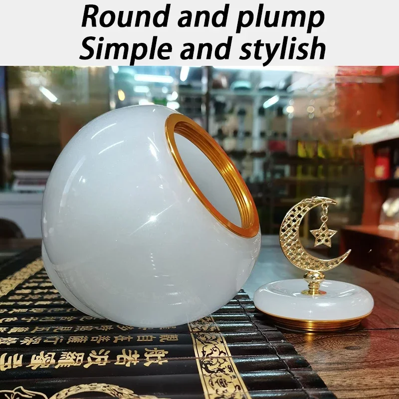 Urna para mascotas de Jade blanco de 550ML, urna conmemorativa para cenizas, urna funeraria para mascotas, sello de huellas de cenizas, urnas para perros, caja de cenizas conmemorativas para gatos a prueba de humedad - imagen 2