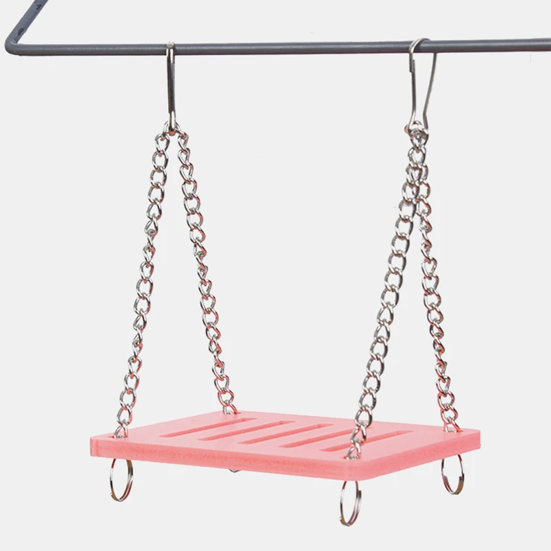 Columpio de Color aleatorio para loro y hámster, accesorio colgante para jaula, juguete para Chinchilla, accesorios para mascotas, 1 unidad - imagen 2