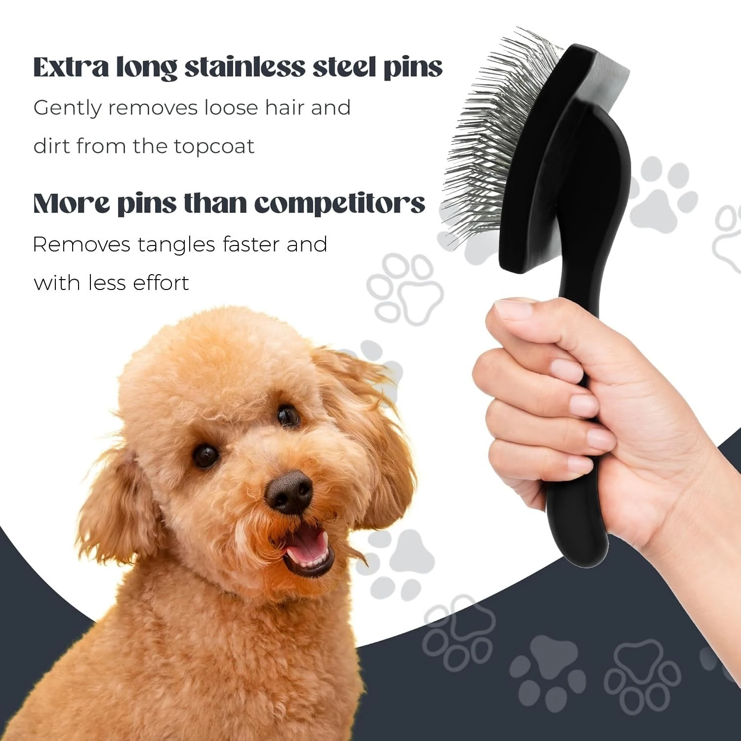 Cepillo para el cuidado de perros, cepillo para cortar perros, especialmente diseñado para palitos y garabatos, mezcla de pelusas, desenredar y demat, peine para perros - imagen 3