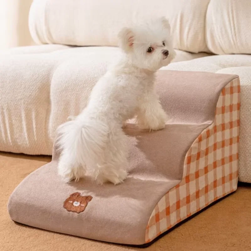 Escaleras de 3 escalones para perros pequeños, gatos, sofás para perros, escaleras, rampa para mascotas, escalera antideslizante extraíble para perros, escaleras para cama, suministros para perros - imagen 5