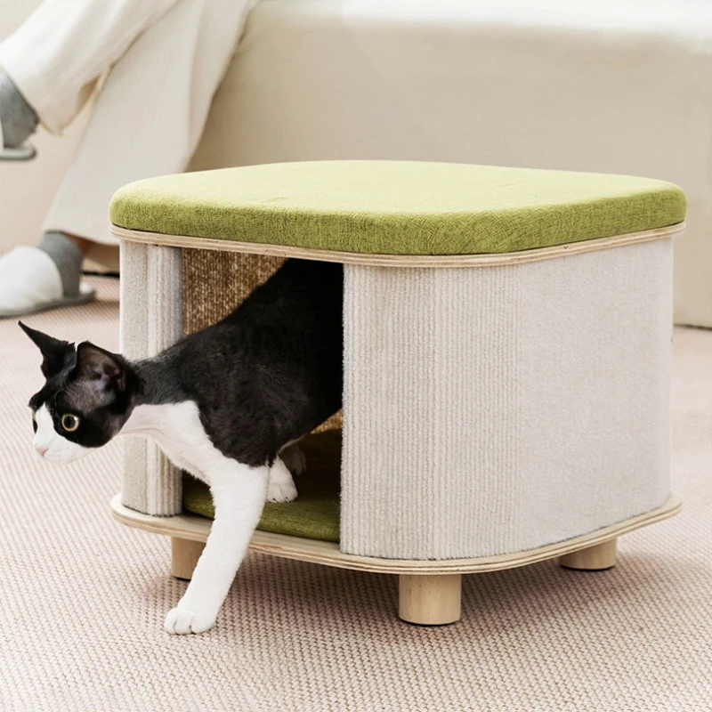 Taburete cama para gatos, sofá, cama para perros y gatos, cama para dormir de madera para perros y gatos, muebles, accesorios para gatitos, casa para gatos, suministros para mascotas