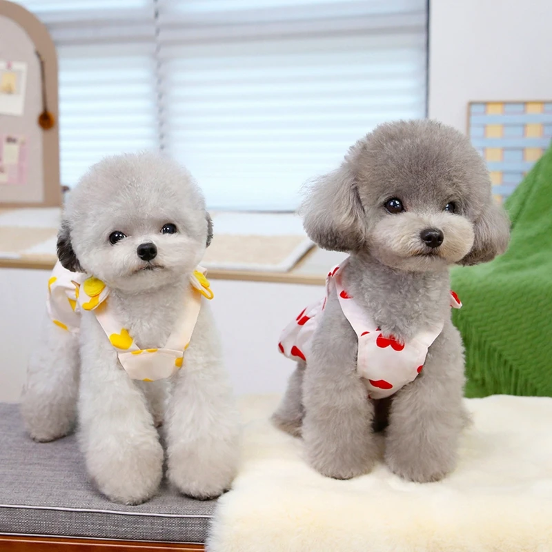 Ropa para perros, bonito vestido con estampado de corazón para cachorros, chaleco con tirantes para gatos, disfraces para mascotas, vestido de princesa para perros Chihuahua - imagen 2