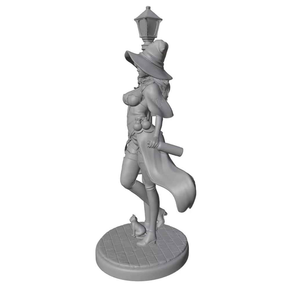 Figura anime 1/24 para decoración de habitación - gris, sin montar - imagen 2